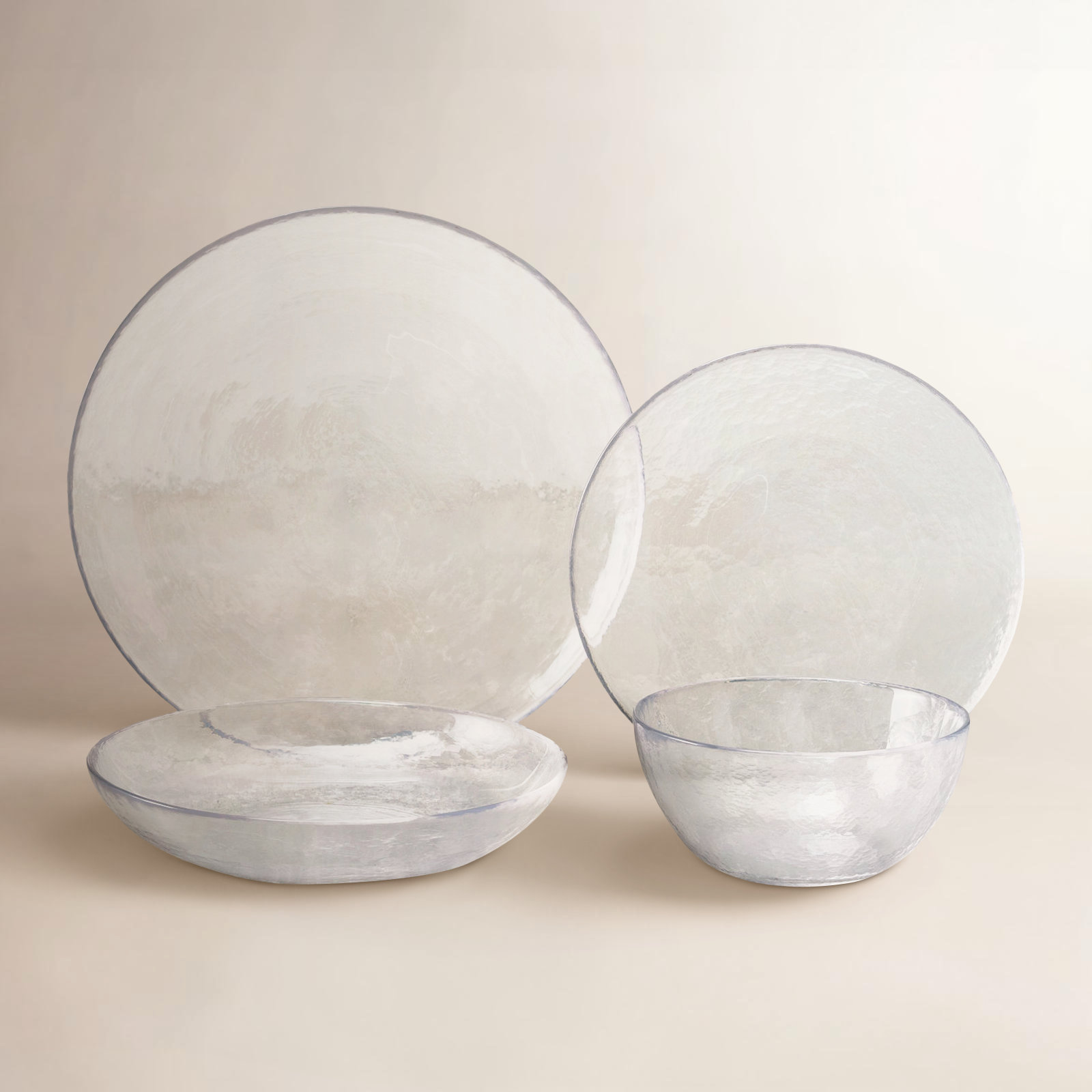 Los Cabos Dinnerware Set, Clear