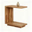 Table de bout en bois en forme de C avec 2 tablettes de rangement ouvertes, table de chevet épaisse en MDF et table de chevet imperméable anti-rayures pour le salon Chambre à coucher