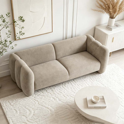 83" 3-Seater Boucle Sofa