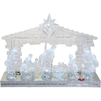 Ensemble de crèche musicale lumineuse à DEL