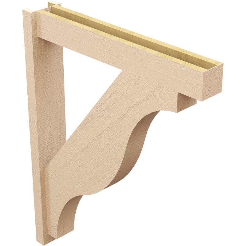 Bois de cèdre brut Funston Block TimberThane Perspector, brun clair apprêté, H 42 po x l 6 po x P 34 po
