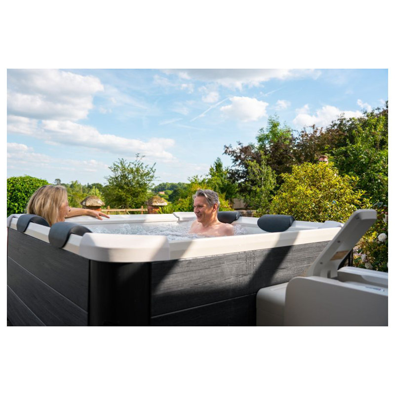 MSpa Oslo PLUS 4-6 Person Portable Hot Tub Carbon-Grey - 13A Plug & Play (Carbon-Grey)