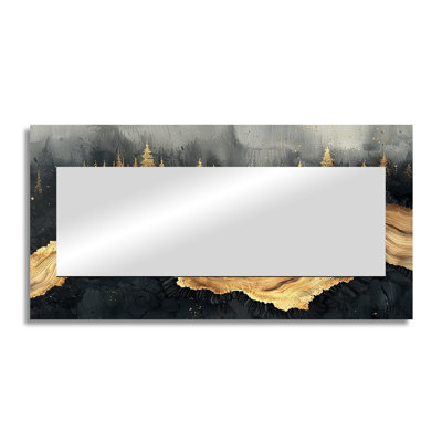 Forest River Of Black Onyx Crystal I - Landscapes Mirror Wall Decor - Printed On Metal