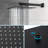 12 Inch Square Dual Shower Head Wall Mounted Matte Black System With - Scald Balanced Valve, Ultra Thin Rainfall Shower, 360 Adjustable And Multifunctional Design System, Balanced, Handheld For-126502610