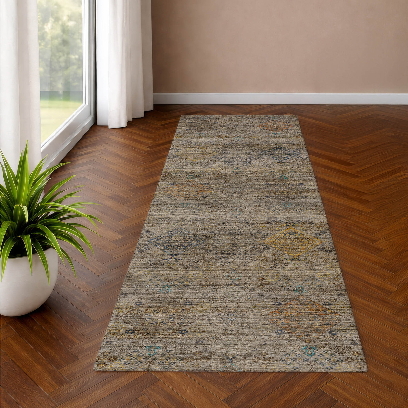 Rug, Pewter, 2'3" x 7'6" Runner