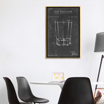 «Barware Blueprint I On Canvas» par Ethan Harper, reproduction