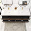 Meuble-lavabo double 72 po avec plateau en résine Deyja-945978275