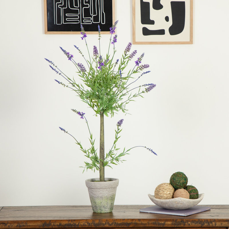 Lavender Topiary Artificial Tree
