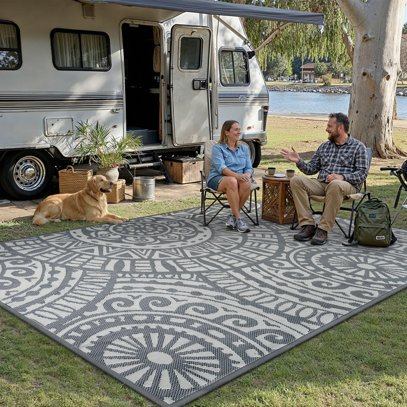 Tapis d'extérieur réversible GRASSO, Rectangle 120 po x 96 po