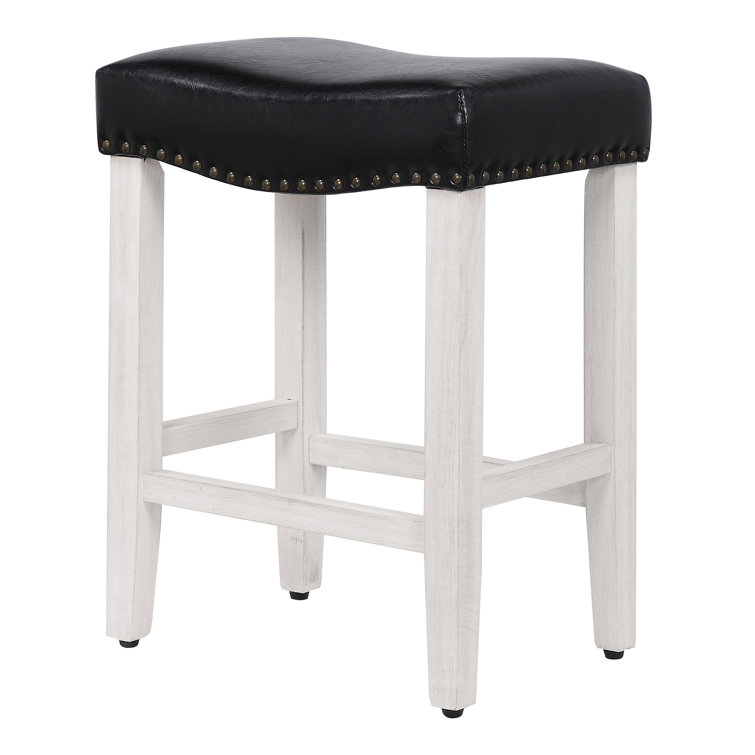 Ileana Upholstered Counter Stool with Solid Wood Frame