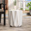 Table d'appoint antique blanc, béton léger, ensemble de 19 po, élégant et pratique
