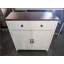 Armoire de rangement Farmhouse avec tiroir et tablette réglable, armoire de cuisine blanche avec comptoir en noyer, console de bar moderne pour plusieurs pièces-309910254