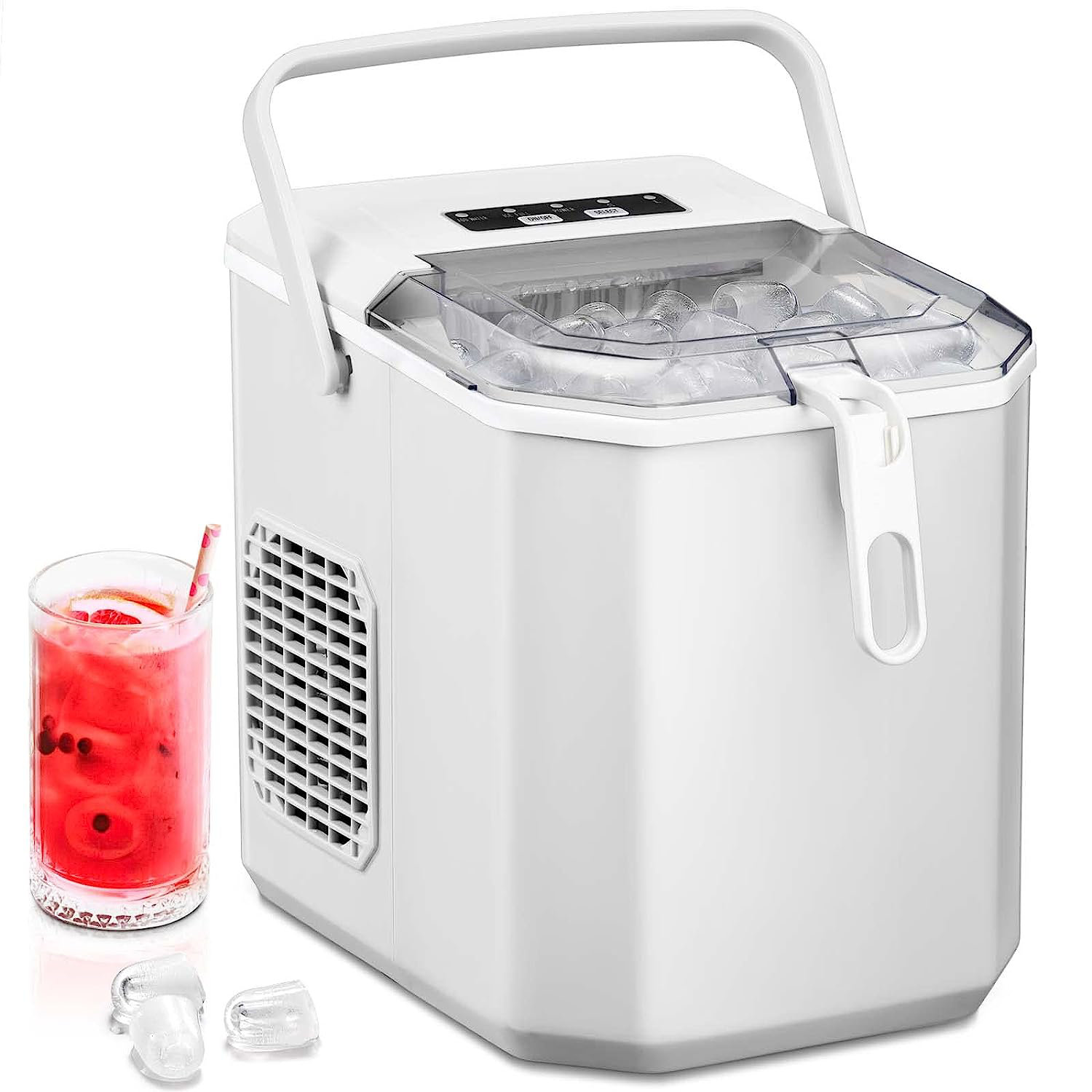 Antarctic Star 26 Lb. Daily Production Bullet Clear Ice Portable Ice