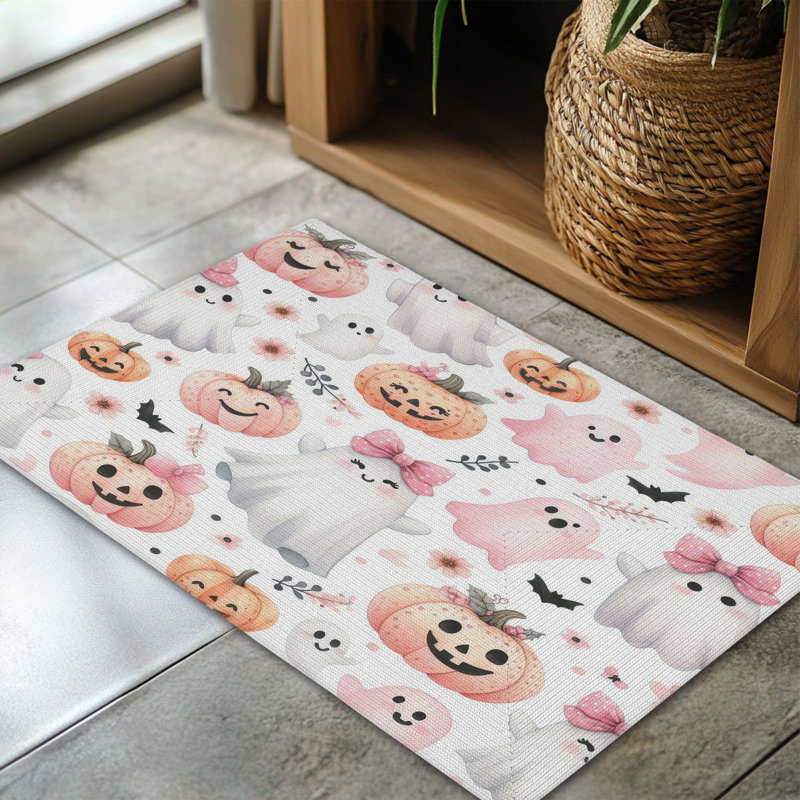 Tapis tressé Spooky Gourds, Rectangulaire 3 pi x 5 pi