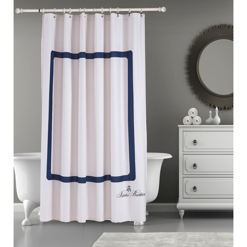 Cotton Shower Curtain, Silver