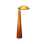 Lampe sur pied légère en fer, tissu et bois
