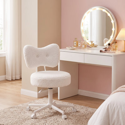 Chaise de bureau pivotante en tissu 22,8 W Teddy