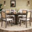 Round Dining Table For 4 With Chairs Set, Extendable Dining Table Set With 16" Removable Middle Leaf 5 Piece Retro Dining Table Set Double Layer Design For Kitchen Dining Room-1145685629
