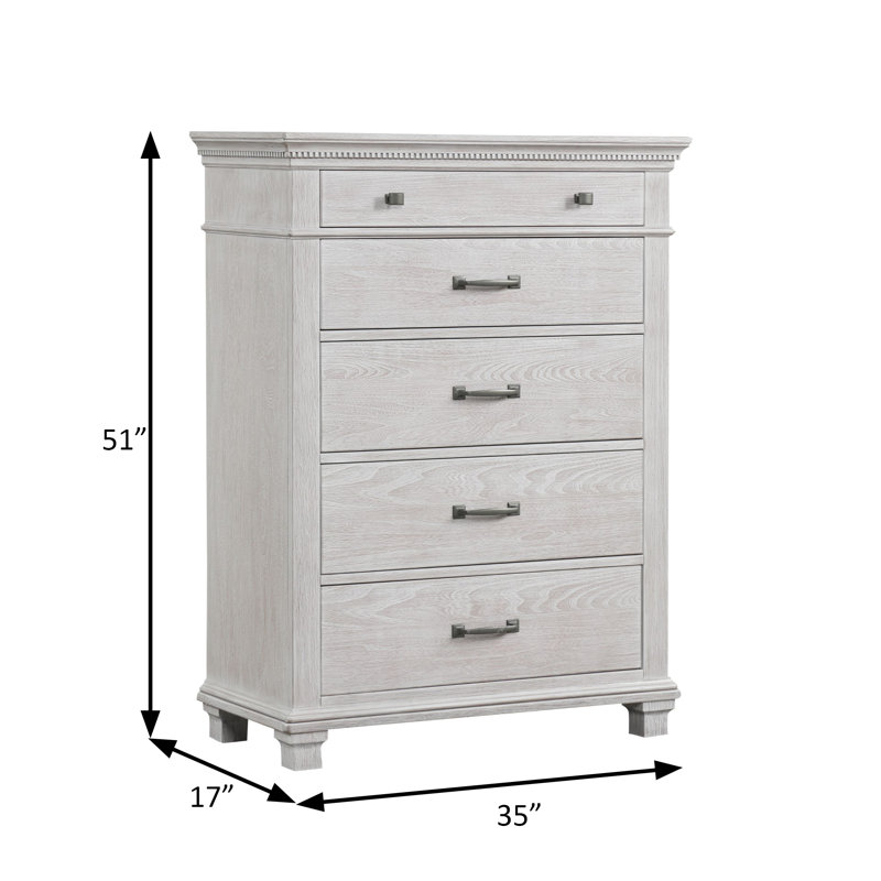 35" W Transitional Chest, Weathered Gray