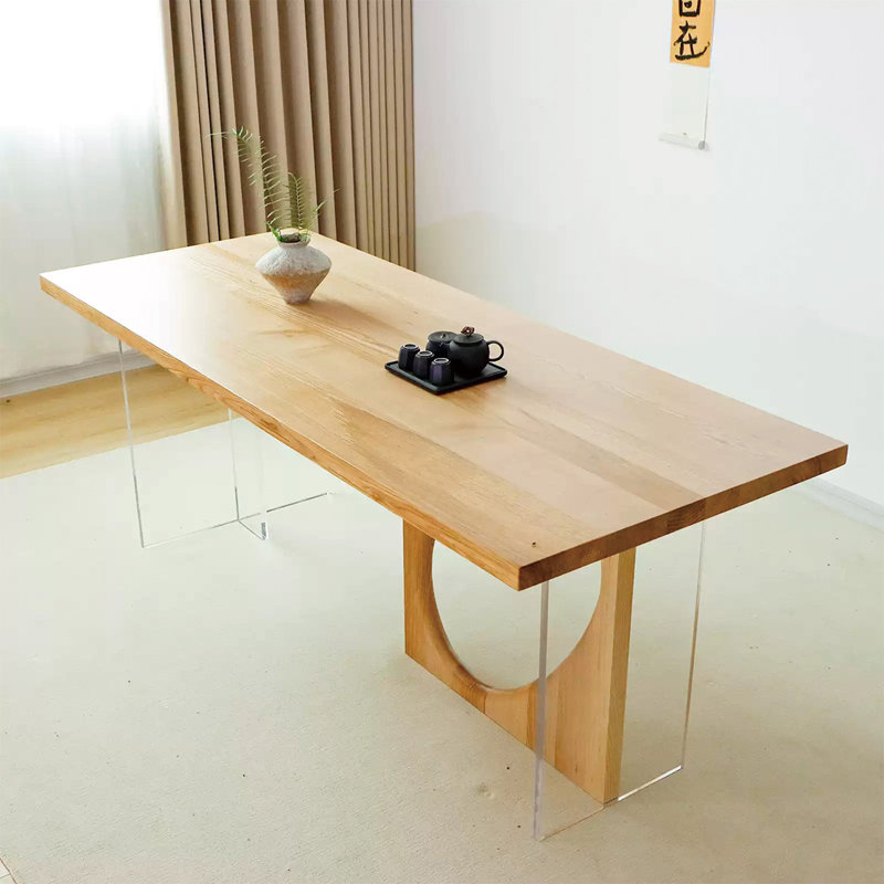 Solid wood elegant rhyme table, 29.52"H x 62.99"L x 31.49"W