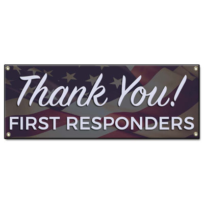 Bannière «Thank You First Response» 48 po x 120 po