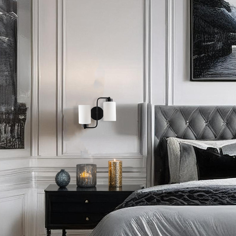 2 Lights Metal Body Cylinders Flush Mount Wall Sconce