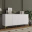 Buffet moderne à 4 portes avec surface sculptée créative-814749261