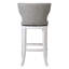 Tabouret de bar pivotant rembourré avec dossier