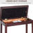Duet-Ready Keyboard Bench In Brown With Faux Leather Cushion And Wooden Base Duet- Piano Stool Stable Structure
