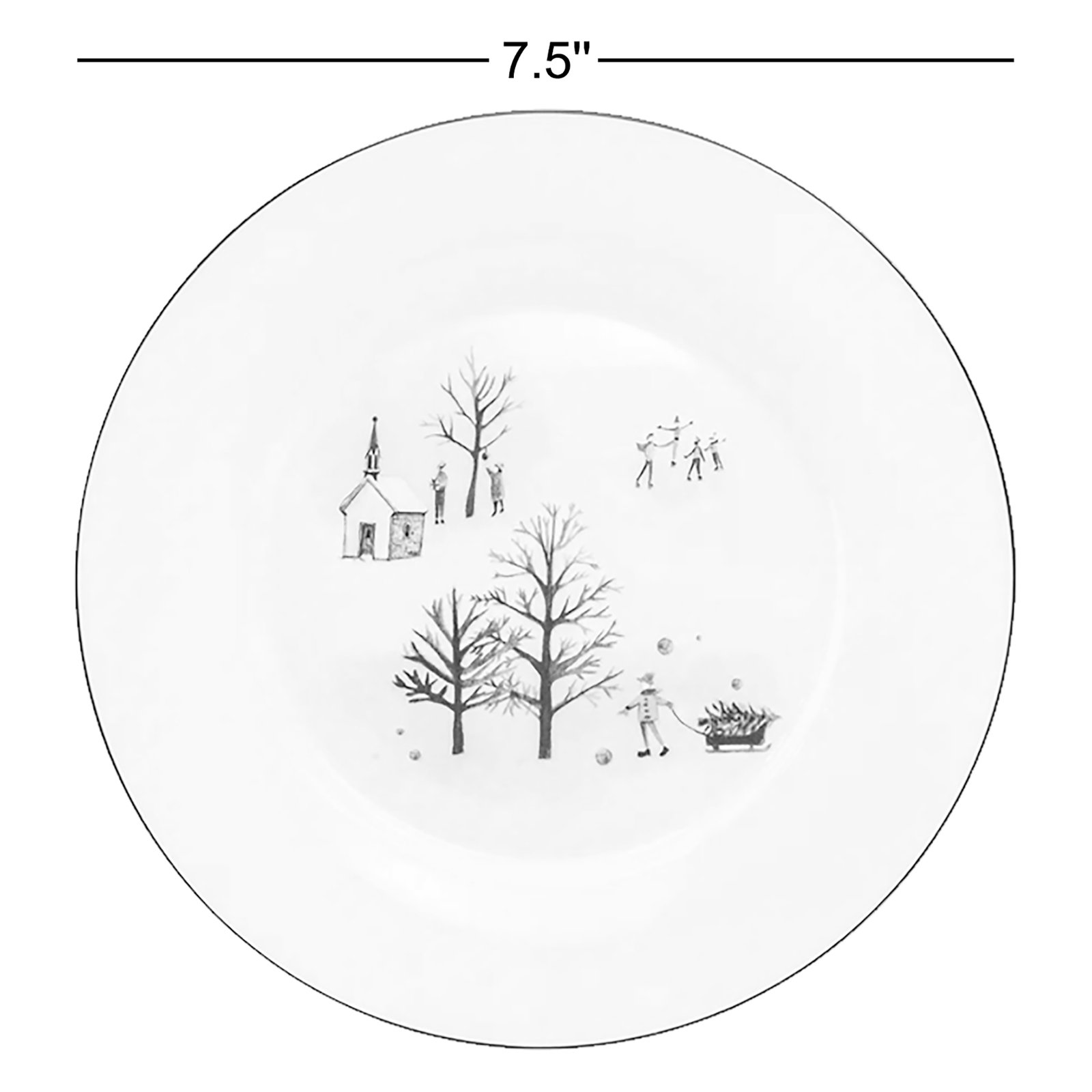 Scandinavian Wonderland Scandinavian 8" Appetizer Plate