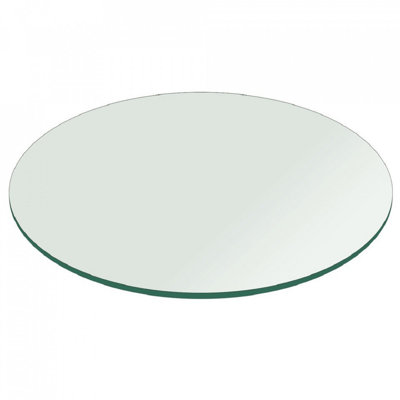 Round Clear Tempered Glass Table Top 26 Inch with 1/4 Inch Thick Flat Polished Edge Ideal for Tables Desks Workspaces and Outdoor Furniture by Fab Glass and Mirror