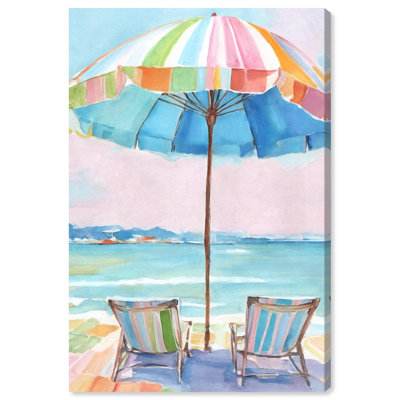 Under the Summer Sky Canvas Print Coastal Glam Decor by Art Remedy, Gallery Wrapped, 36 x 54