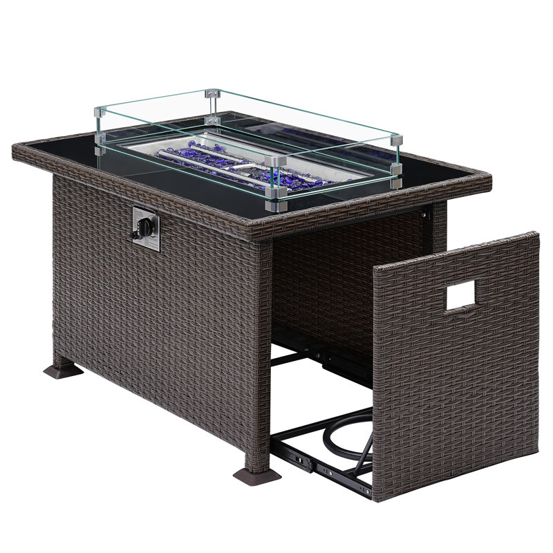 Table de foyer d'extérieur au gaz propane de 42 000 W et 50 000 BTU