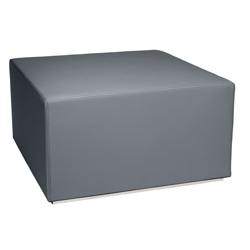 Blockoid Square Ottoman, Slate