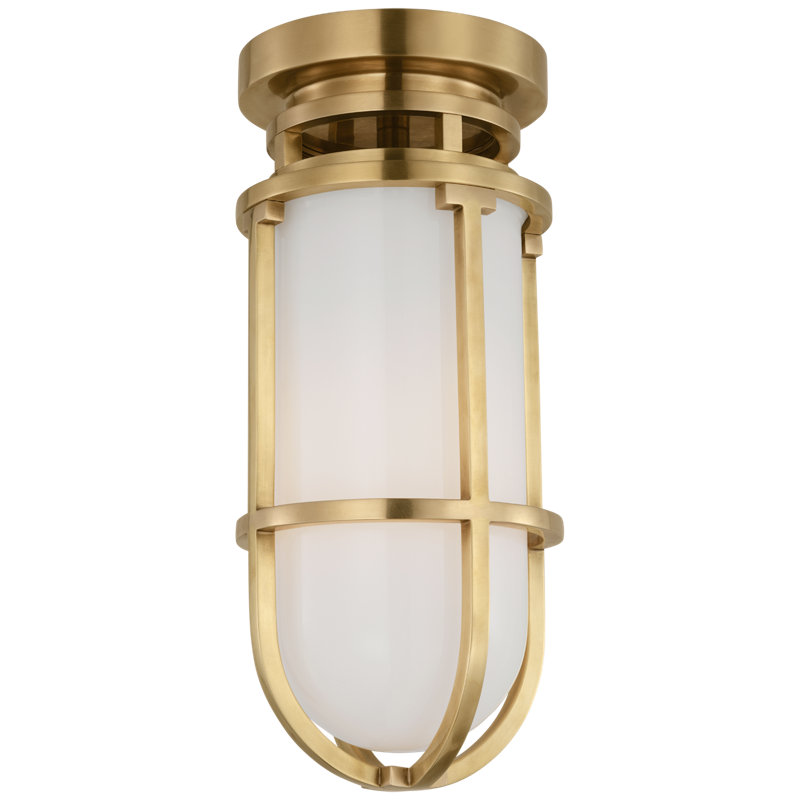 Gracie 1 - Light Flush Mount, Antique-Burnished Brass