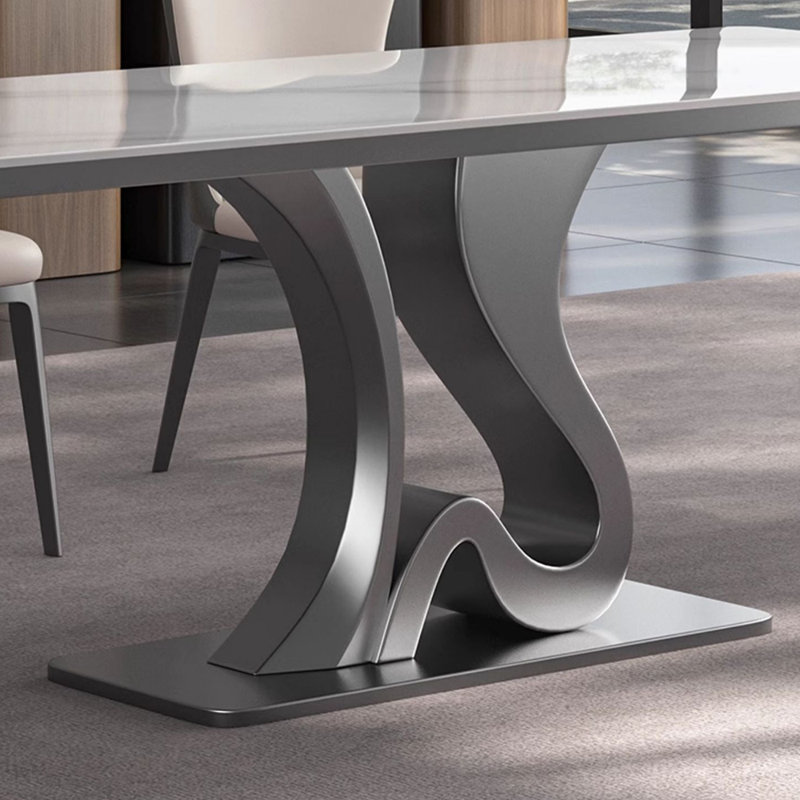 Simple light luxury rectangular dining table sets, 29.5"H x 70.9"L x 35.4"W