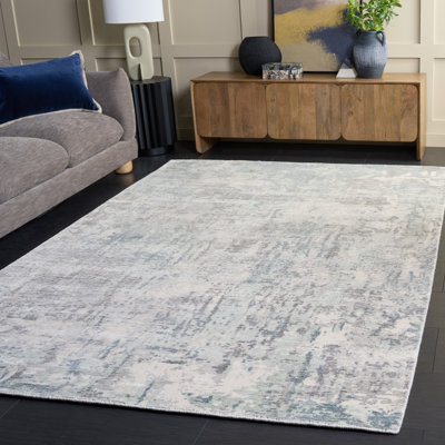Mcelroy Abstract Gray Wool Gray Area Rug