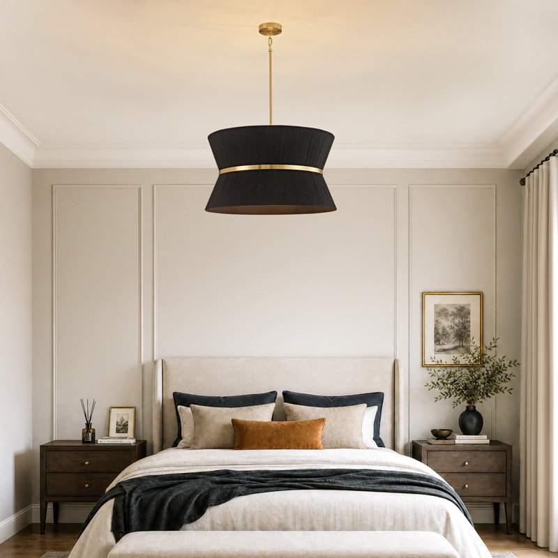 8-Light Rope Chandelier, Matte Black