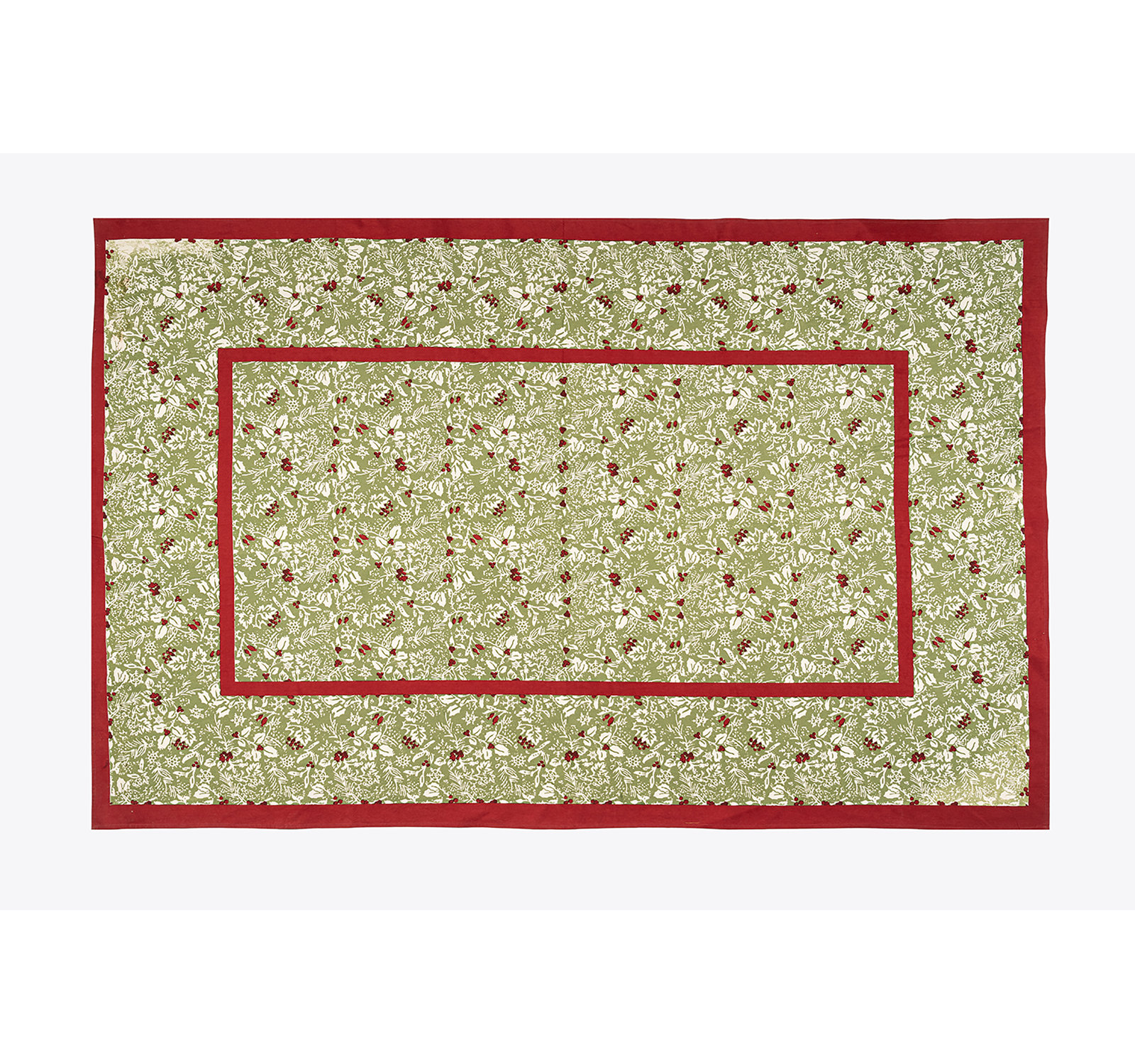 Liljan Floral Christmas Tablecloth, 128" x 71"