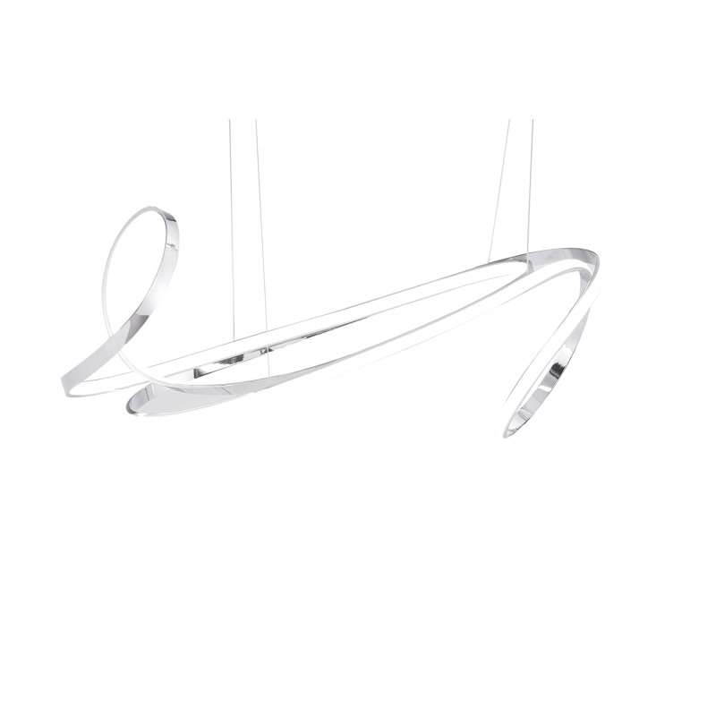 Arland Unique Tiered Dimmable Integrated LED Chandelier, Chrome