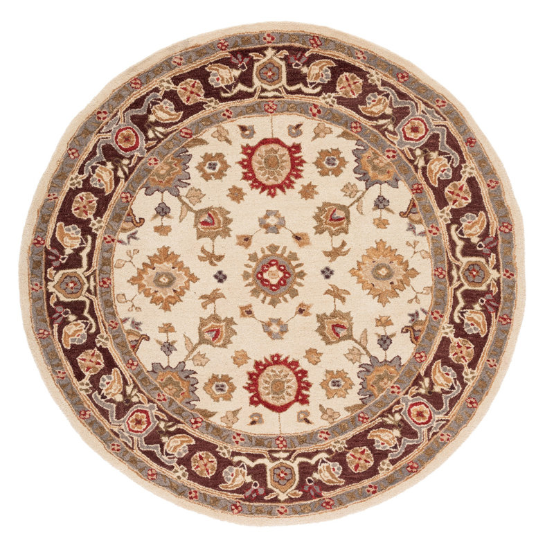 Coltun Hand Tufted Wool Pile Oriental Rug, Round 8'