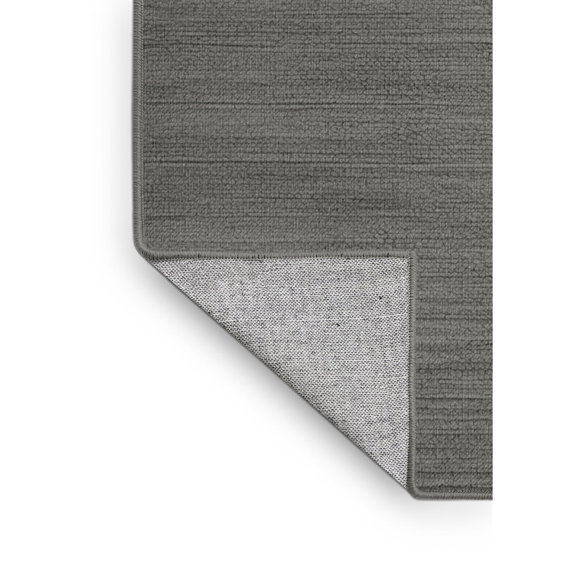 Machine Washable Solid Gray Area Rug, Rectangle 2' x 3'