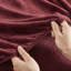 4 grandes draps bourgogne 100% ultra doux et douillet brossé des deux côtés Draps-housse plats 2 taies d'oreiller lavables à la machine