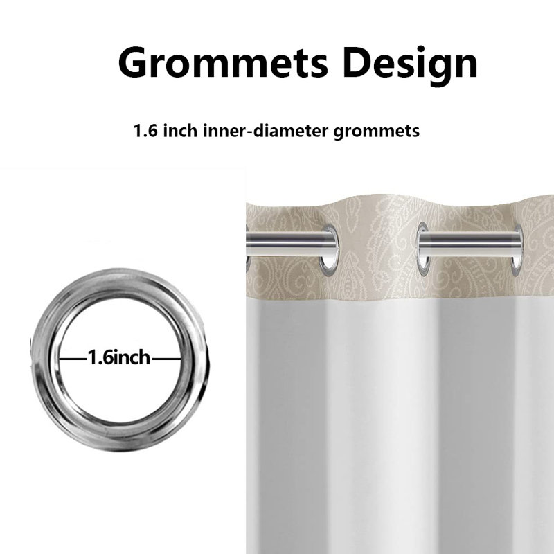 Window Curtains, Grommet, Room-Darkening, Set Of 2, 52" W x 96" L