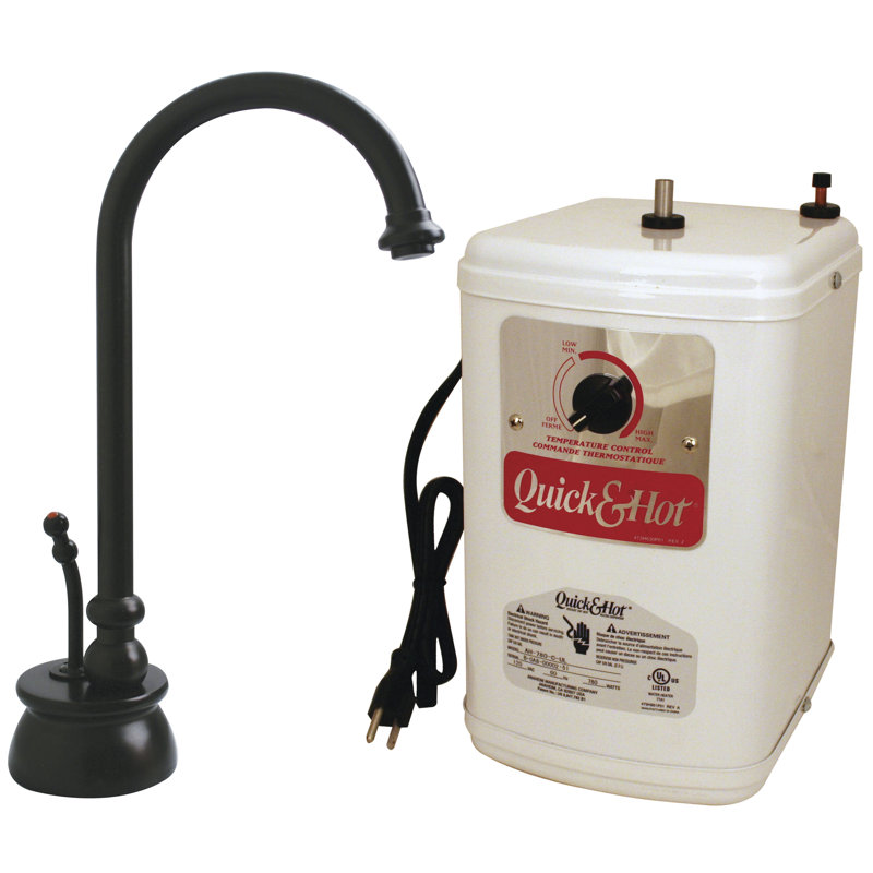 10" Calorah 1-Handle Hot Water Dispenser Faucet with Heating Tank, Oil Rubbed Bronze