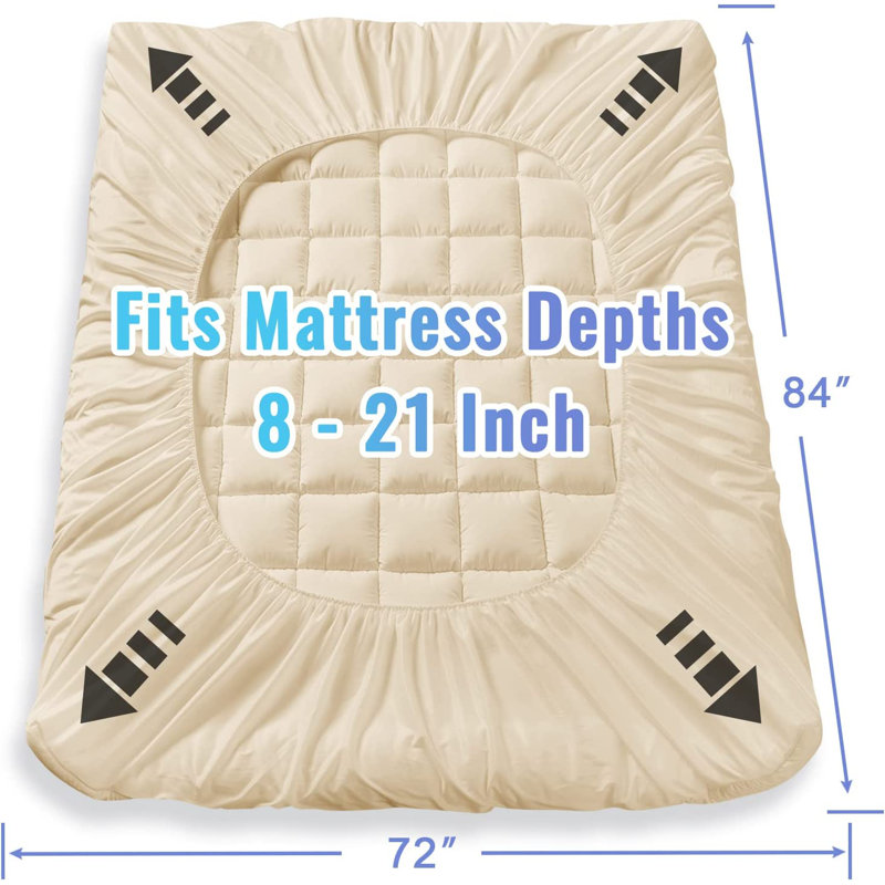Jermyn California King 3'' Mattress Topper, Beige, California King