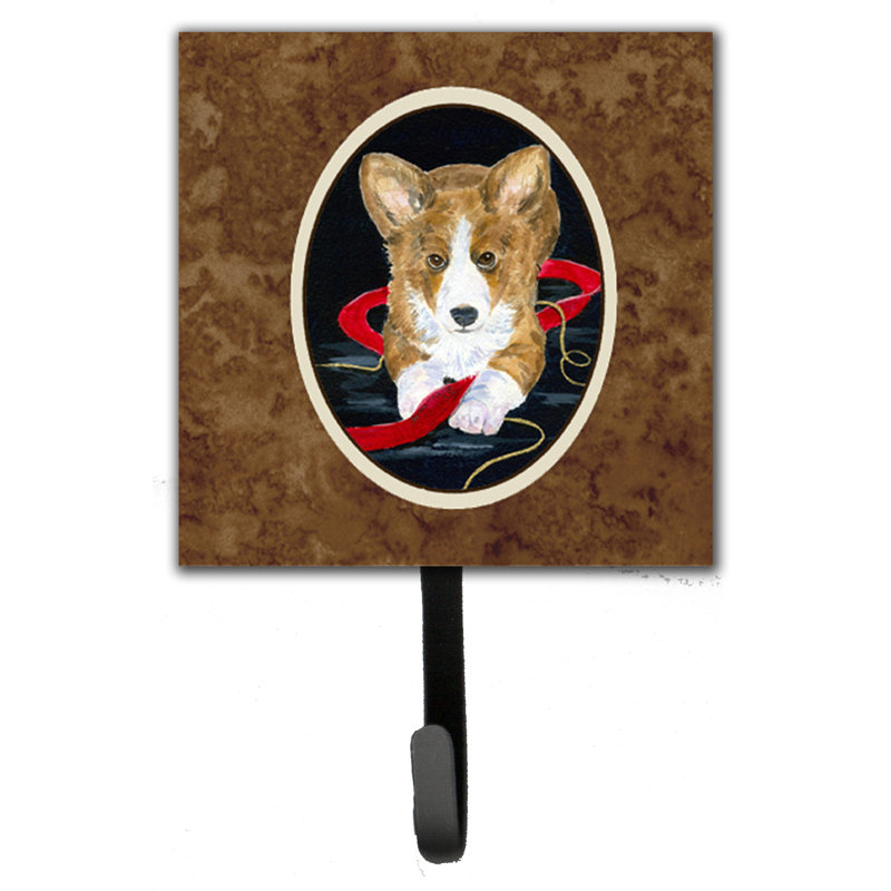 Porte-laisse corgi et crochet mural