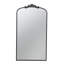 Miroir pleine grandeur 66 po x 36 po, miroir arqué suspendu ou appuyé contre le mur, grand miroir noir pour le salon-1789186909