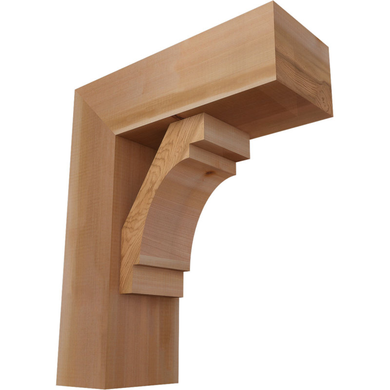 Support Merced Block avec support décalé, 24 x 20, Cèdre rouge occidental de l 7 1/2 po (lisse)