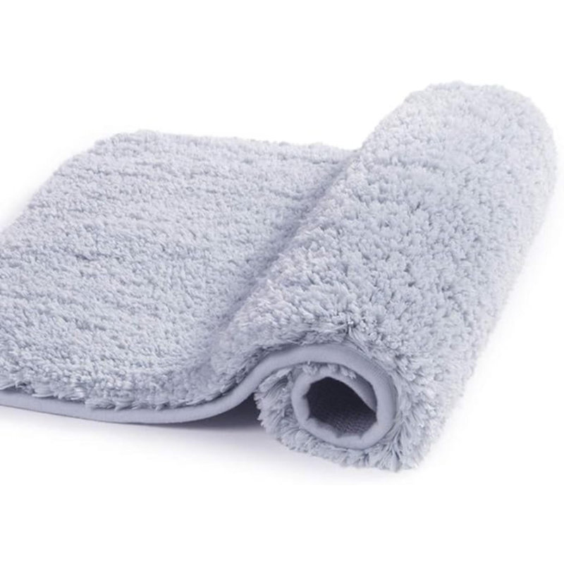 Tapis de bain antidérapant pour salle de bain (16 x 24), Bleu croissant